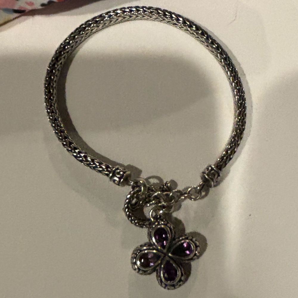 EUC - Brighton toggle bracelet with purple charm. - Picture 3 of 3